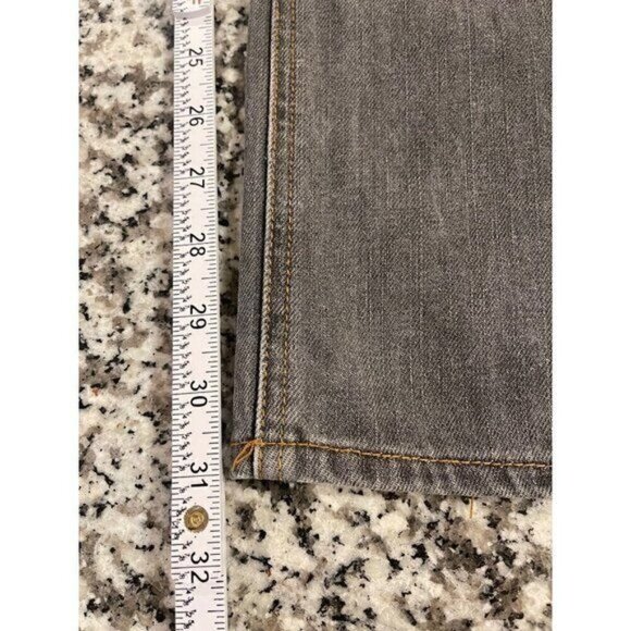 Empyre Mens Straight Leg Jeans Size 34 Gray Denim 5 Pocket Button & Zip Closure - Picture 9 of 13